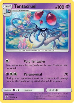 Tentacruel 061/181 - SM  Team Up Reverse Holofoil