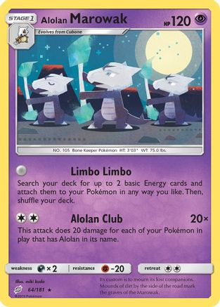 Alolan Marowak 064/181 - SM  Team Up Reverse Holofoil