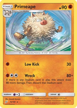 Primeape 072/181 - SM  Team Up