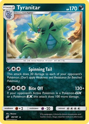 Tyranitar 085/181 - SM  Team Up Reverse Holofoil