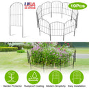 10Pcs Decorative Garden Fence Rustproof Iron Wire Arched Fence Animal Barrier Border 12.59Ó Width 23.93Ó Length For Yard Landscape Patio Outdoor Decor