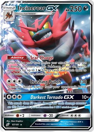 Incineroar GX 097/181 - SM  Team Up Holofoil