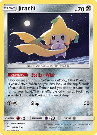 Jirachi 099/181 - SM  Team Up Reverse Holofoil