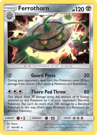 Ferrothorn 103/181 - SM  Team Up Reverse Holofoil