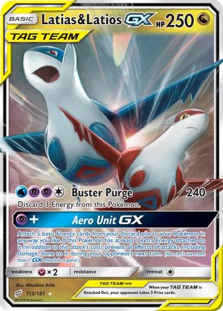 Latias & Latios GX 113/181 - SM  Team Up Holofoil