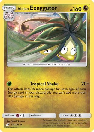 Alolan Exeggutor 114/181 - SM  Team Up Reverse Holofoil