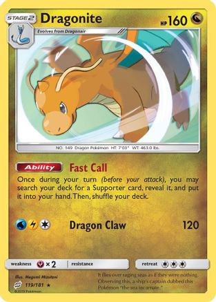 Dragonite 119/181 - SM  Team Up Reverse Holofoil