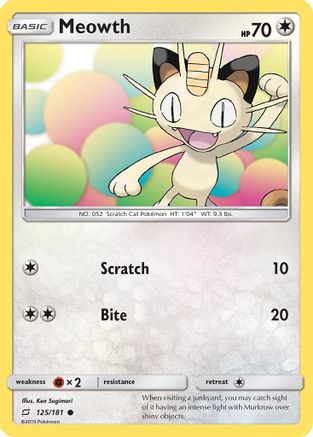 Meowth 125/181 - SM  Team Up