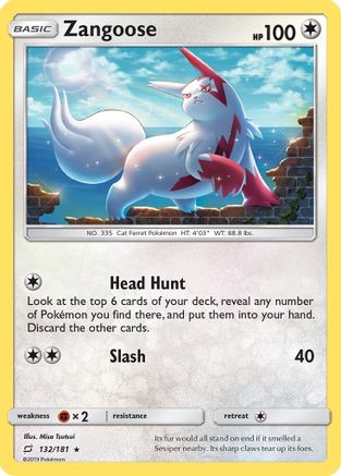 Zangoose 132/181 - SM  Team Up Reverse Holofoil