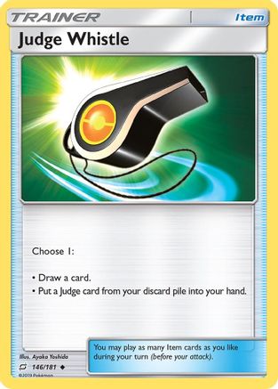 Judge Whistle 146/181 - SM  Team Up Reverse Holofoil