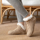 Winter Knitted Plush Socks, Non-slip, Women’s