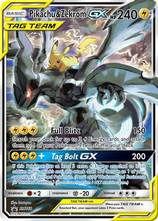 Pikachu & Zekrom GX SM168/248 - SM Promos Holofoil