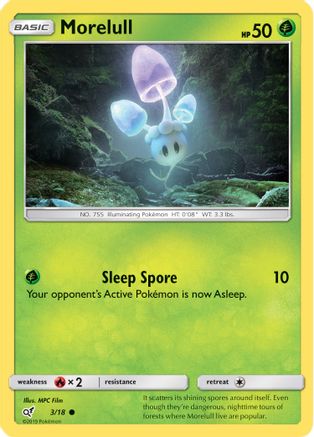 Morelull (Holo Common) 003/18 - Detective Pikachu Holofoil