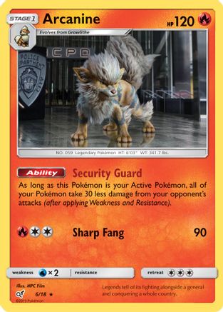 Arcanine 006/18 - Detective Pikachu Holofoil