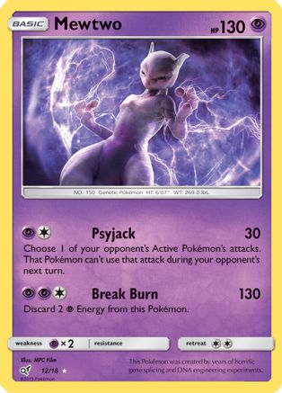 Mewtwo 012/18 - Detective Pikachu Holofoil