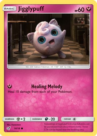 Jigglypuff (Holo Common) 014/18 - Detective Pikachu Holofoil