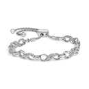 .925 Sterling Silver 1/2 Cttw Diamond Infinity Link Bolo Bracelet