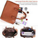 WomenÕs Soft Leather Handbag Tote Bags Large Shoulder Crossbody Bag 7 Cells Zipper Purse Handle Bag Phone Book Cosmetic Case for Office Lady Student