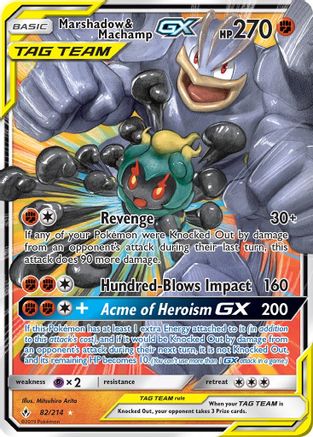 Marshadow & Machamp GX 082/214 - SM  Unbroken Bonds Holofoil