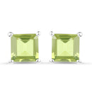 2.30 Carat Genuine Peridot .925 Sterling Silver Earrings