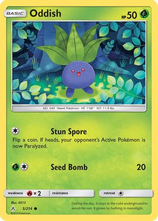 Oddish 005/214 - SM  Unbroken Bonds