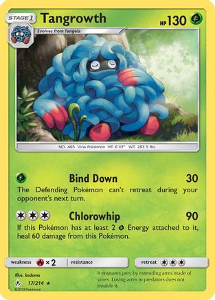 Tangrowth 017/214 - SM  Unbroken Bonds Reverse Holofoil