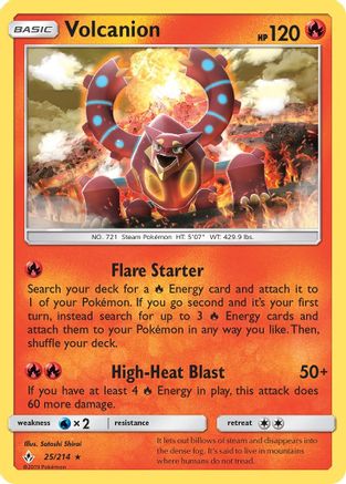 Volcanion 025/214 - SM  Unbroken Bonds Holofoil