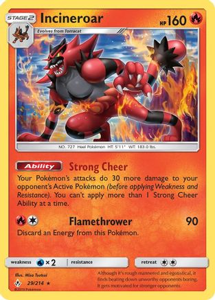 Incineroar 029/214 - SM  Unbroken Bonds