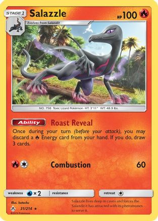 Salazzle 031/214 - SM  Unbroken Bonds Reverse Holofoil