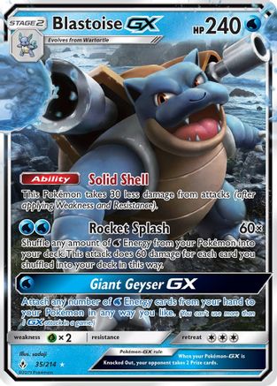 Blastoise GX 035/214 - SM  Unbroken Bonds Holofoil