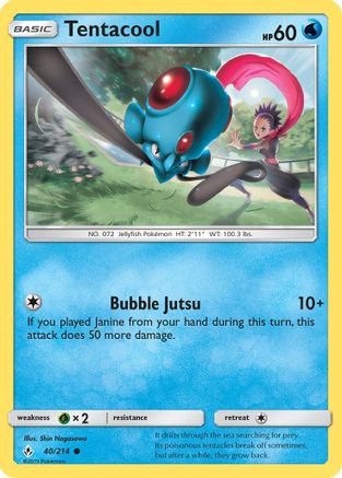 Tentacool 040/214 - SM  Unbroken Bonds Reverse Holofoil