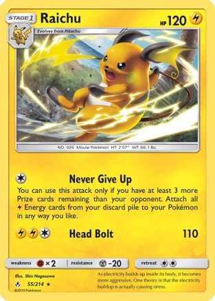 Raichu 055/214 - SM  Unbroken Bonds
