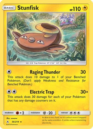 Stunfisk 056/214 - SM  Unbroken Bonds Reverse Holofoil