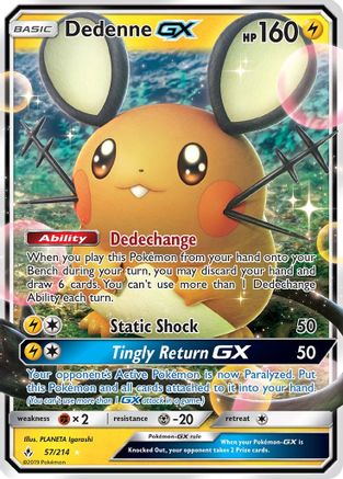 Dedenne GX 057/214 - SM  Unbroken Bonds Holofoil