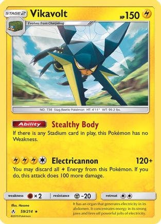 Vikavolt 059/214 - SM  Unbroken Bonds Holofoil