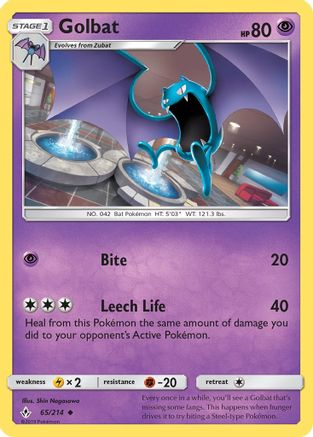 Golbat 065/214 - SM  Unbroken Bonds Reverse Holofoil