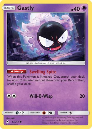Gastly 067/214 - SM  Unbroken Bonds Reverse Holofoil