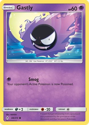 Gastly 068/214 - SM  Unbroken Bonds Reverse Holofoil