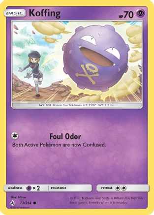 Koffing 073/214 - SM  Unbroken Bonds Reverse Holofoil