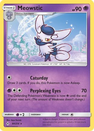 Meowstic 080/214 - SM  Unbroken Bonds Reverse Holofoil