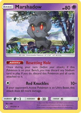 Marshadow 081/214 - SM  Unbroken Bonds Reverse Holofoil