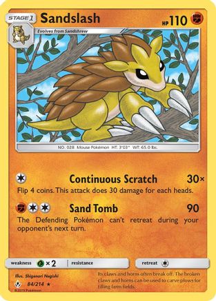Sandslash 084/214 - SM  Unbroken Bonds
