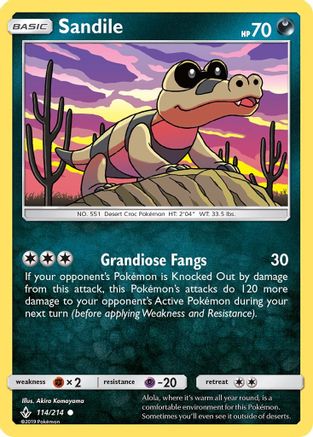 Sandile 114/214 - SM  Unbroken Bonds Reverse Holofoil