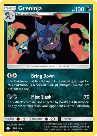 Greninja 117/214 - SM  Unbroken Bonds Holofoil