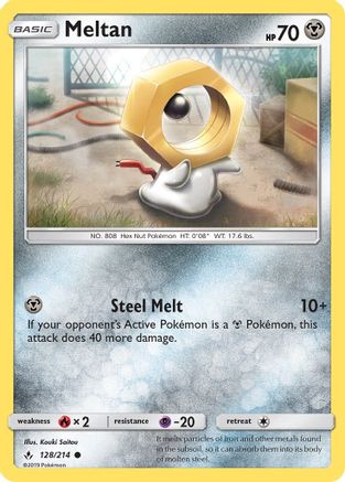 Meltan 128/214 - SM  Unbroken Bonds Reverse Holofoil