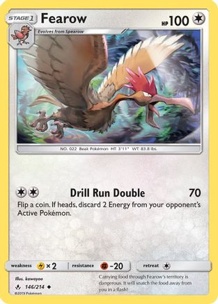 Fearow 146/214 - SM  Unbroken Bonds Reverse Holofoil