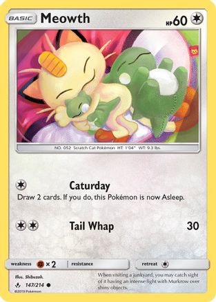 Meowth 147/214 - SM  Unbroken Bonds