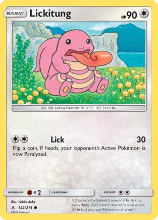 Lickitung 152/214 - SM  Unbroken Bonds Reverse Holofoil