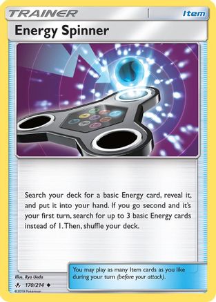 Energy Spinner 170/214 - SM  Unbroken Bonds Reverse Holofoil