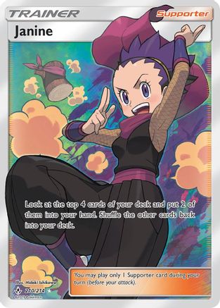 Janine (Full Art) 210/214 - SM  Unbroken Bonds Holofoil